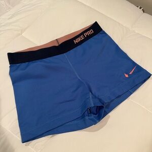Nike Pro Women's Athletic Blue Shorts